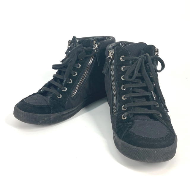 Chanel CHANEL G30617 shoes zipper CC CC Mark Quilted High-Cut sneakers - view 2