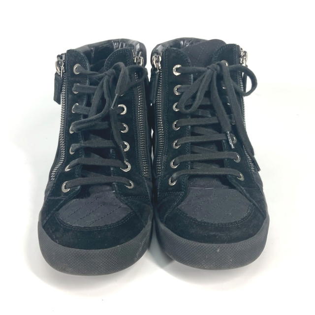 Chanel CHANEL G30617 shoes zipper CC CC Mark Quilted High-Cut sneakers - view 3