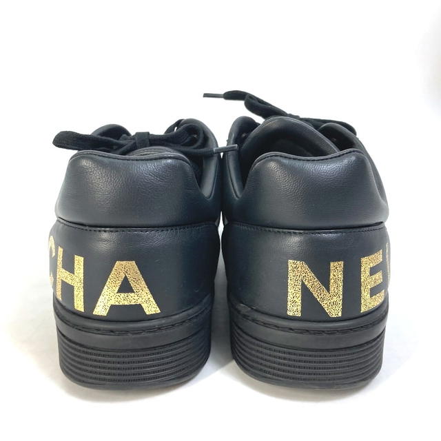 Chanel CHANEL G35063 Bicolor logo lace shoes sneakers Leather Black/White - view 3