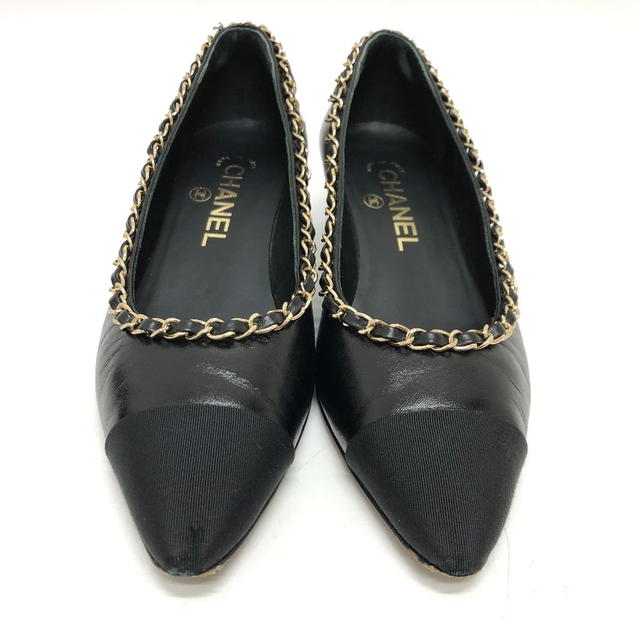 Chanel CHANEL G35386 20C CC CC Mark Chain pumps Leather Black/GoldHardware . - view 3