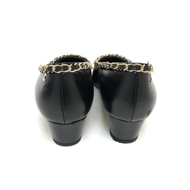 Chanel CHANEL G35386 20C CC CC Mark Chain pumps Leather Black/GoldHardware . - view 4