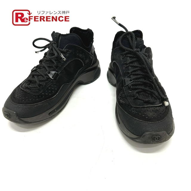 Chanel CHANEL G40193 23S Trainers strap sneakers Canvas Black - view 1