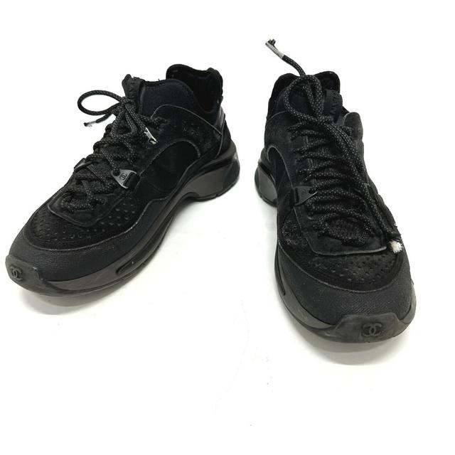 Chanel CHANEL G40193 23S Trainers strap sneakers Canvas Black - view 2