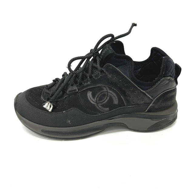 Chanel CHANEL G40193 23S Trainers strap sneakers Canvas Black - view 5