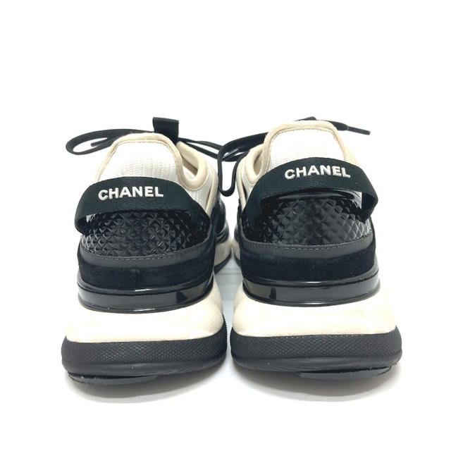 Chanel CHANEL G46260 25C Spindle CC Mark Fabric Sneakers Shoes suede Black/White - view 4