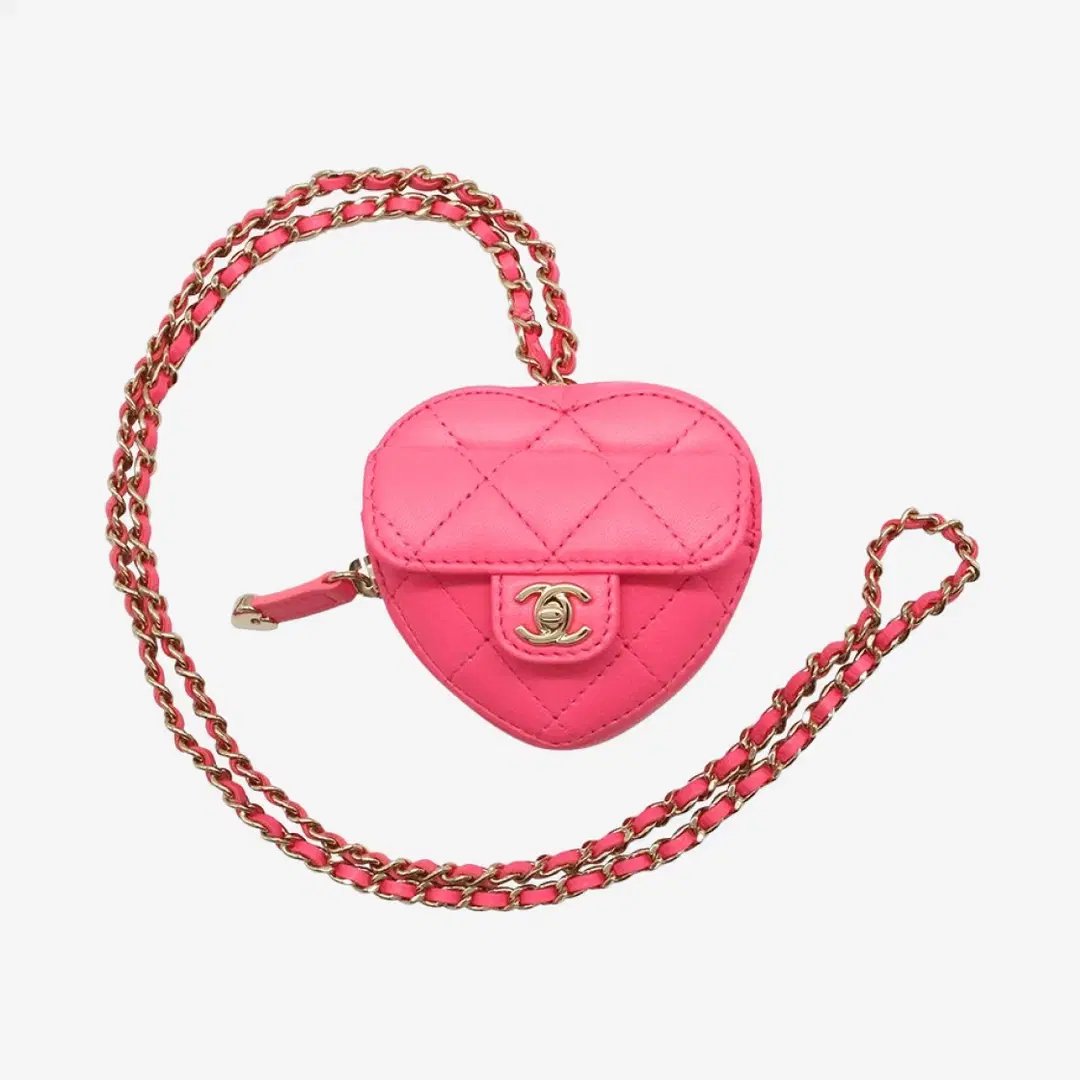 Chanel Chanel Heart-shaped Coin Purse CC In Love