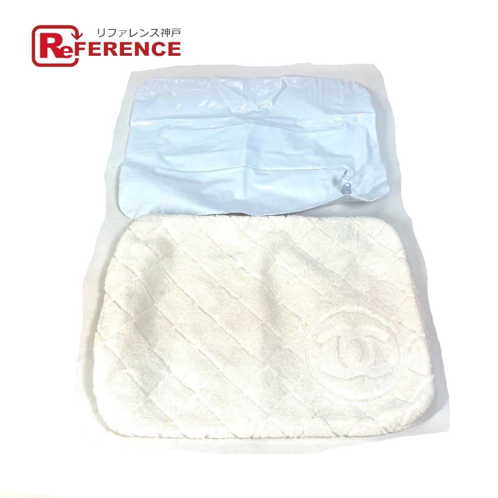 Chanel CHANEL interior CC Mark beach pillow only beach bag cushion cotton White