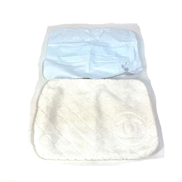 Chanel CHANEL interior CC Mark beach pillow only beach bag cushion cotton White - view 2