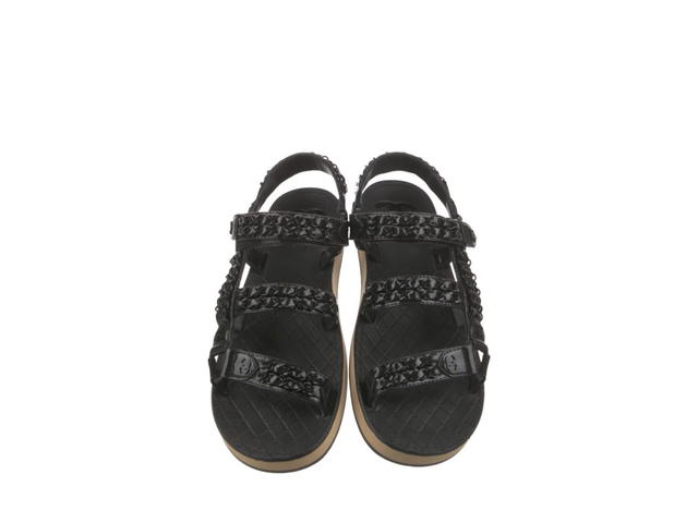 Chanel Chanel Interlocking CC Logo Slingback Sandals Black (2022) - view 2