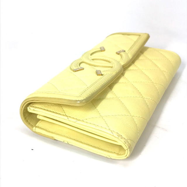 Chanel CHANEL Long wallet Filigree CC  Two fold Long Wallet Caviar Leather yellow - view 4