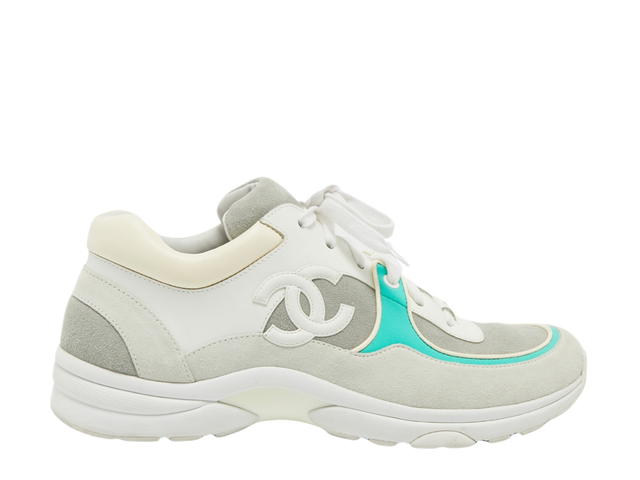 Chanel Chanel Low Top Trainer CC White Teal - view 1