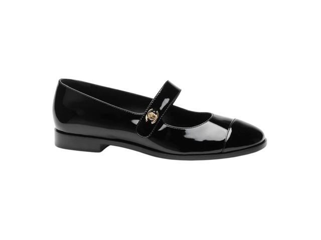 Chanel Chanel Mary Janes In Patent Calfskin Black - view 1