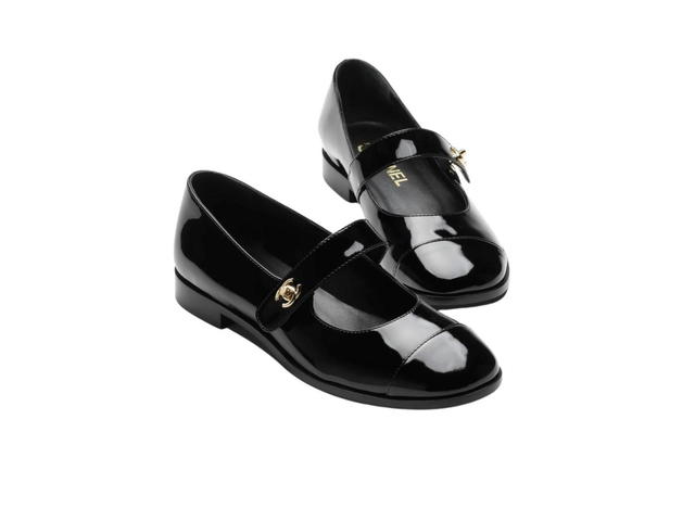 Chanel Chanel Mary Janes In Patent Calfskin Black - view 2