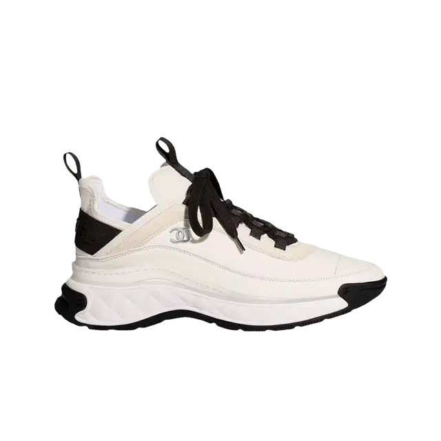 Chanel Chanel Mixed Fibers Sneakers Velvet Calfskin & Silver Ivory - view 1