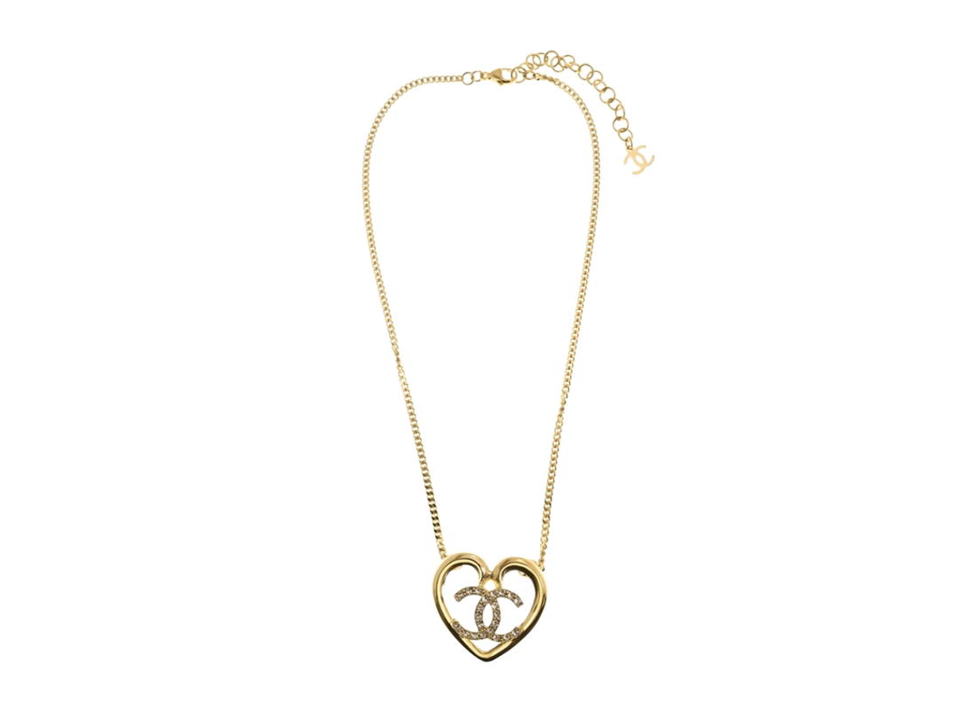 Chanel Chanel Necklace In Heart Shape Gold Metal Hardware