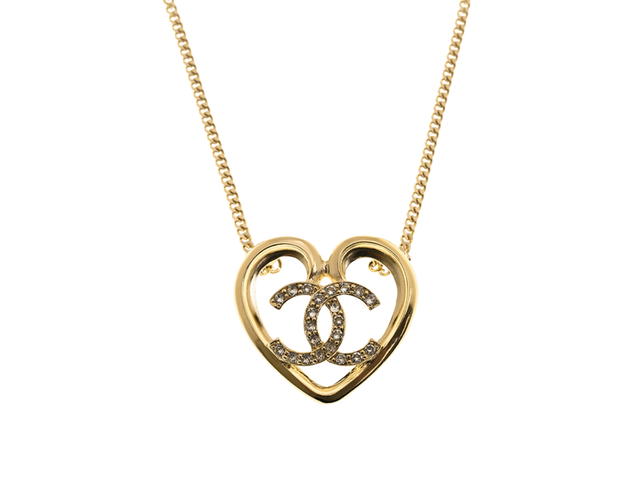 Chanel Chanel Necklace In Heart Shape Gold Metal Hardware - view 2