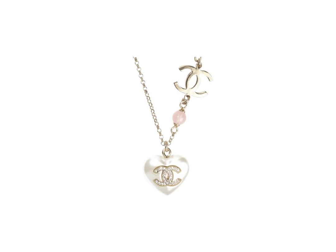Chanel Chanel Necklace In Metal-Resin-Glass Pearls And Strass With Gold Pink And Pearly White