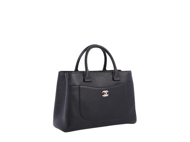 Chanel Chanel Neo Executive Shopping Tote In Grained Calfskin With Gold Hardware Black - view 1