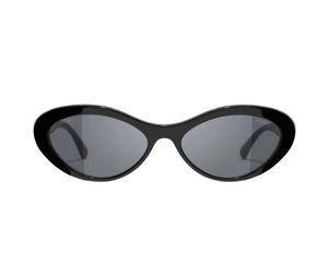 Buy Chanel Oval Sunglasses In Acetate Black Pink With Lenses Grey at Sasom – Authentic and Ready to Ship