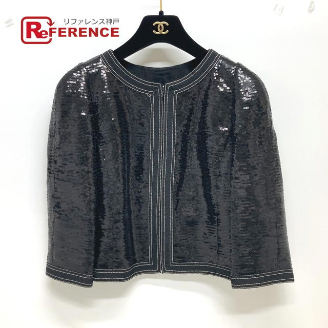 Chanel CHANEL P45044 Sequin Three-quarter sleeve Jacket Sequin Black - view 1
