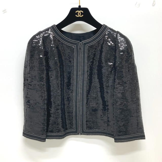 Chanel CHANEL P45044 Sequin Three-quarter sleeve Jacket Sequin Black - view 2