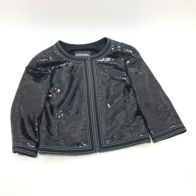 Chanel CHANEL P45044 Sequin Three-quarter sleeve Jacket Sequin Black - view 4