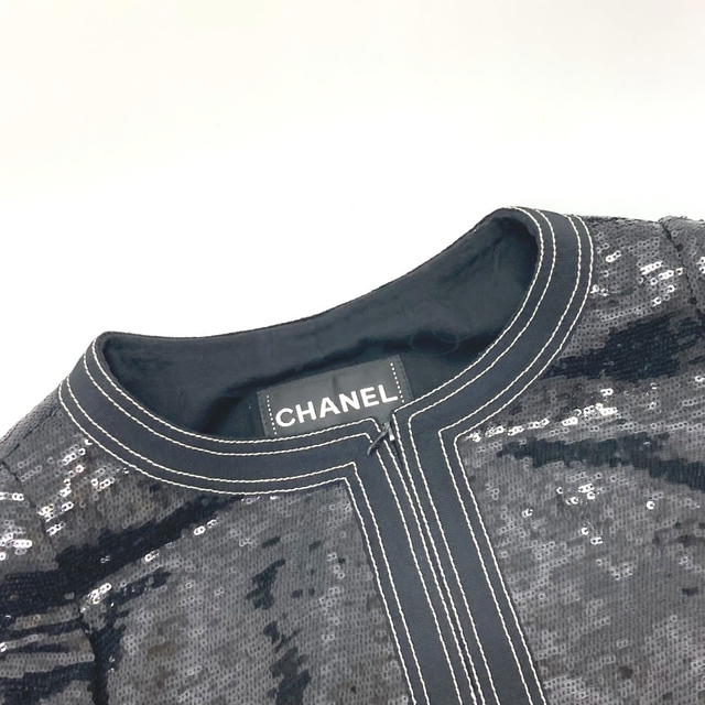 Chanel CHANEL P45044 Sequin Three-quarter sleeve Jacket Sequin Black - view 5