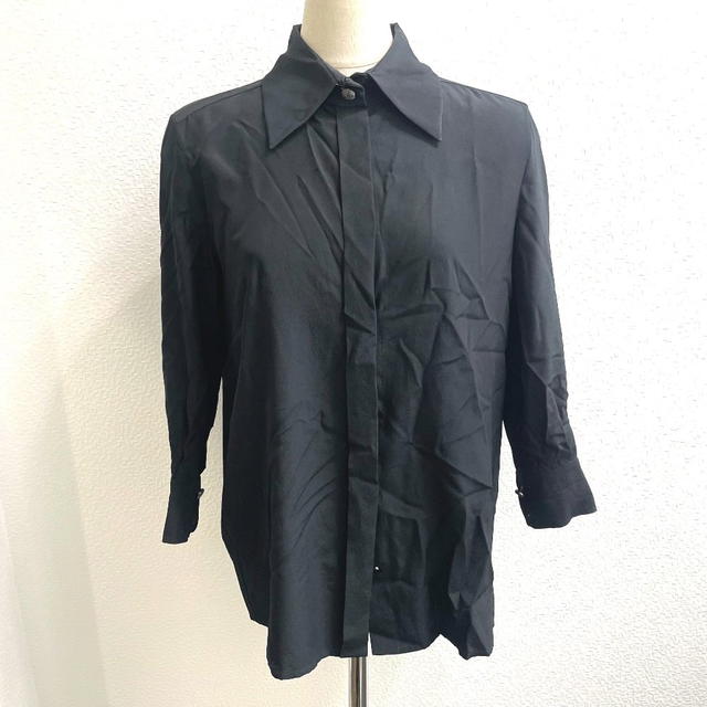 Chanel CHANEL P52246 15B blouse Long sleeve shirt silk Black - view 1