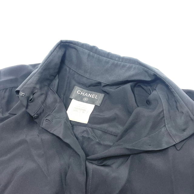 Chanel CHANEL P52246 15B blouse Long sleeve shirt silk Black - view 4
