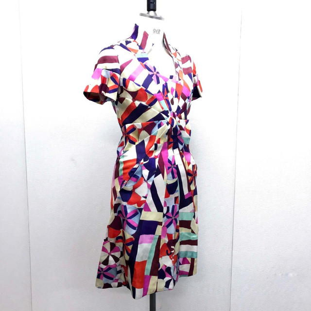 Chanel CHANEL P53088 Flower 16C Short sleeves Knee length Dress silk Multicolore 36 - view 3