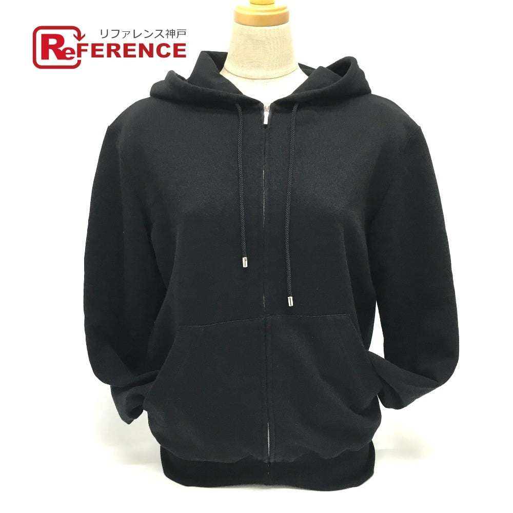 Chanel CHANEL P63299 Graffiti CC logo 20P sweatshirt Zip Up Parka Cotton / Sequin Black