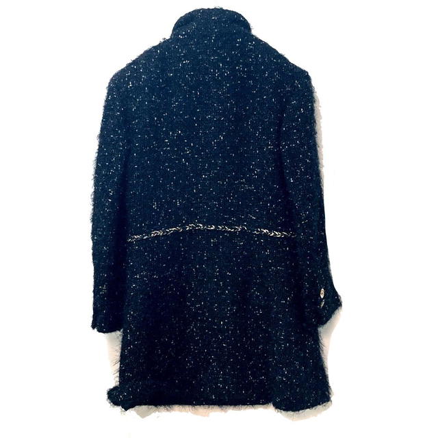 Chanel CHANEL P73115 22A Glitter Tweed Matelasse CC Mark Button outer Long coat Black - view 3