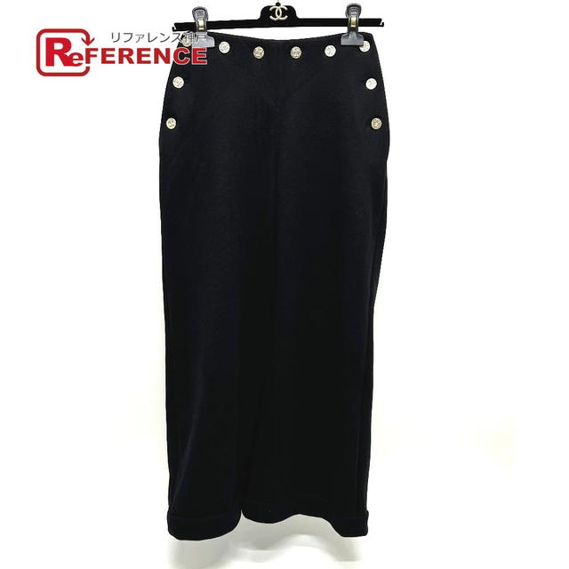 Chanel CHANEL P76230 CC Mark button wide Pants cotton Black Unused - view 1