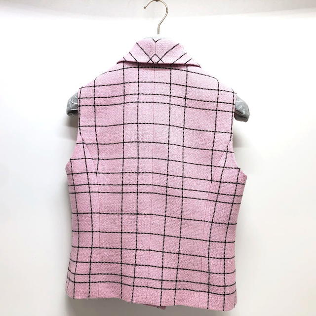Chanel CHANEL P77266 24S tweed Sleeveless Apparel Jackets Tops Vest tweed pink - view 3