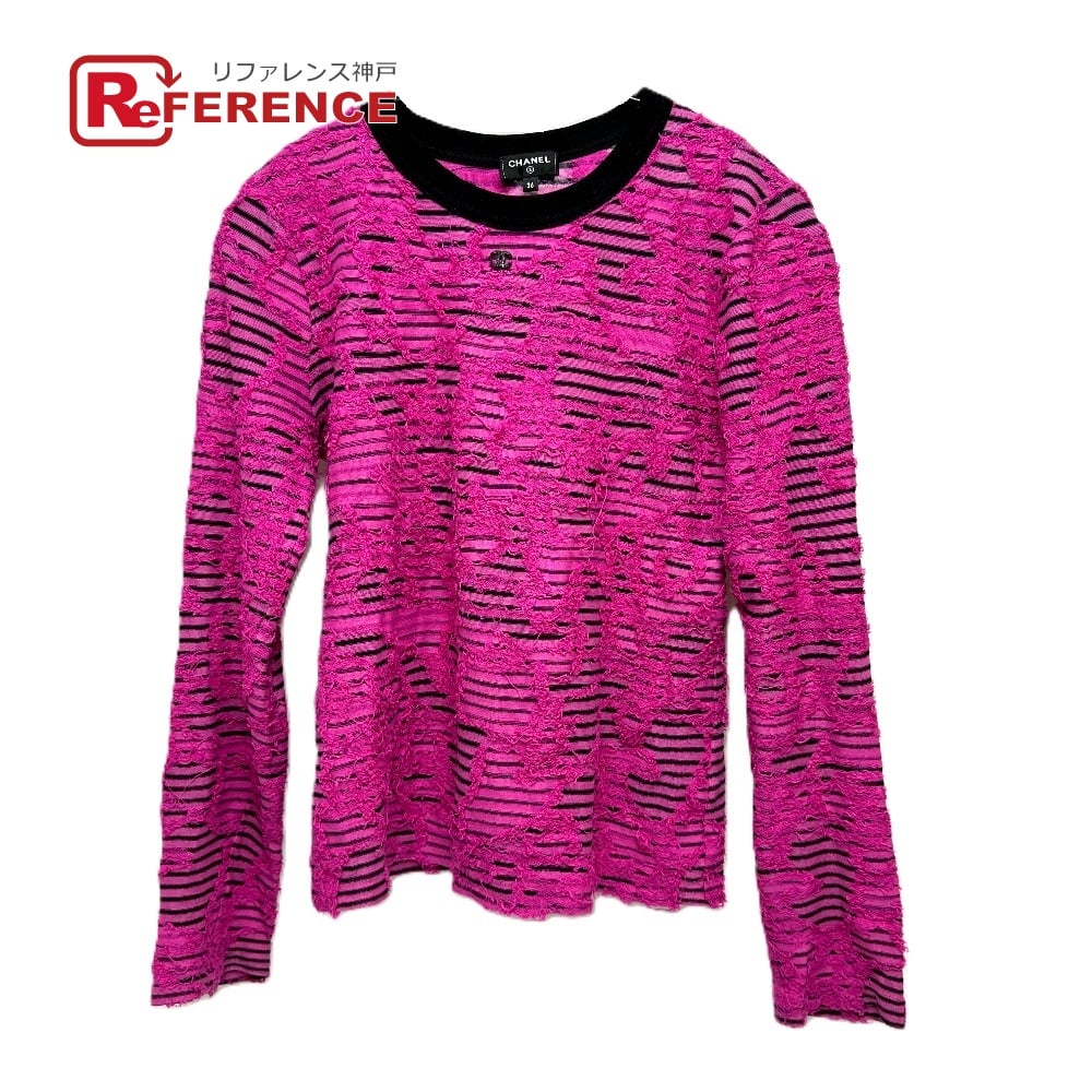 Chanel CHANEL P77487 24AW Cotton & Mixed Fibers apparel Long sleeve shirt Viscose pink