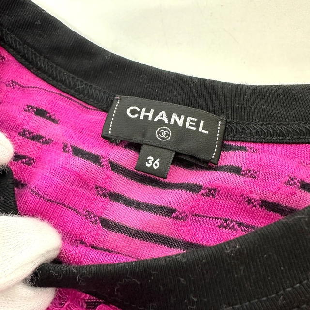 Chanel CHANEL P77487 24AW Cotton & Mixed Fibers apparel Long sleeve shirt Viscose pink - view 5