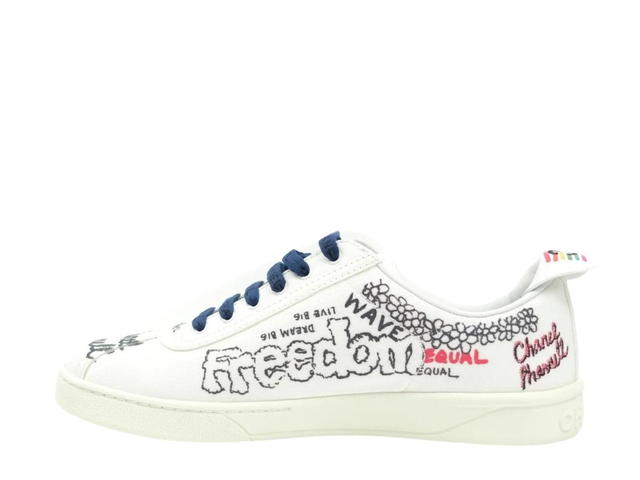 Chanel Chanel Pharrell Graffiti Low-Top Sneakers In Printed Canvas White Multicolor (W) - view 2