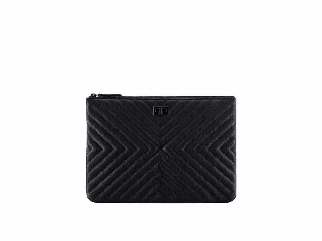 Chanel Chanel 2.55 Zipped Pouch So Black