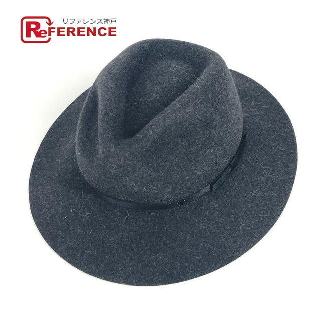 Chanel CHANEL Ribbon Logo Ribbon CC Mark hat bucket hat bob hat Rabbit gray/Black - view 1