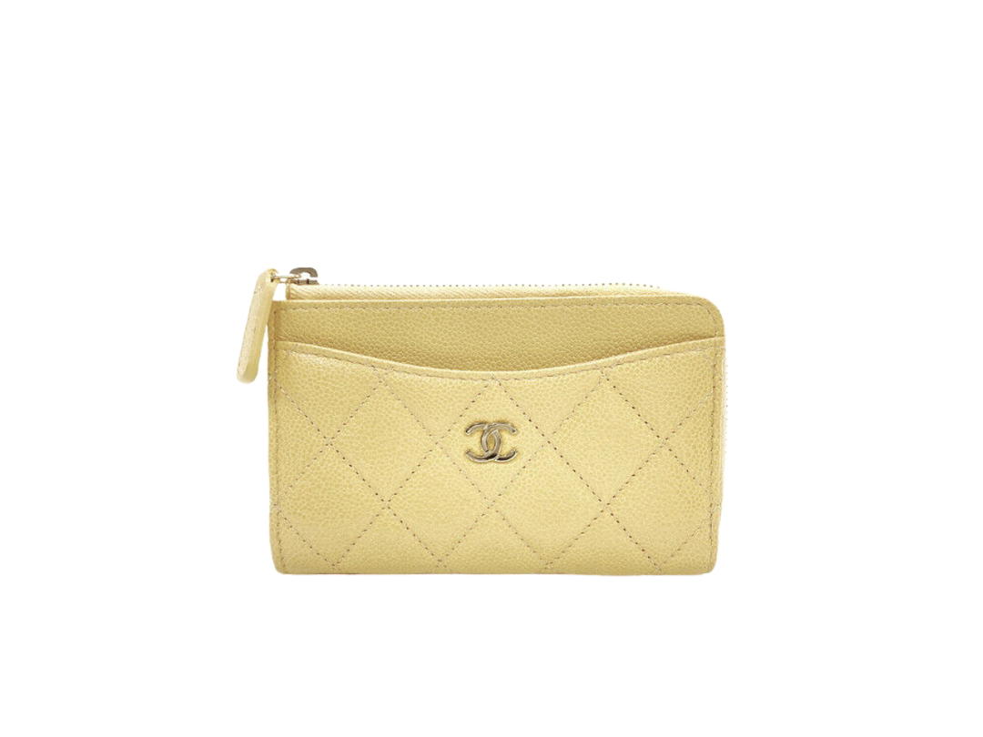 Chanel Chanel Small Wallet In Grained Calfskin With Gold-Tone Hardware Yellow