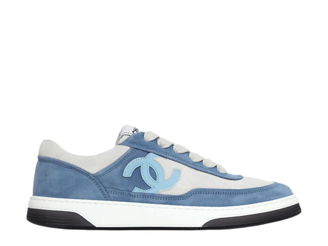 Chanel Chanel Sneakers In Blue-White Suede Kidskin With CC Logo (W) - view 1