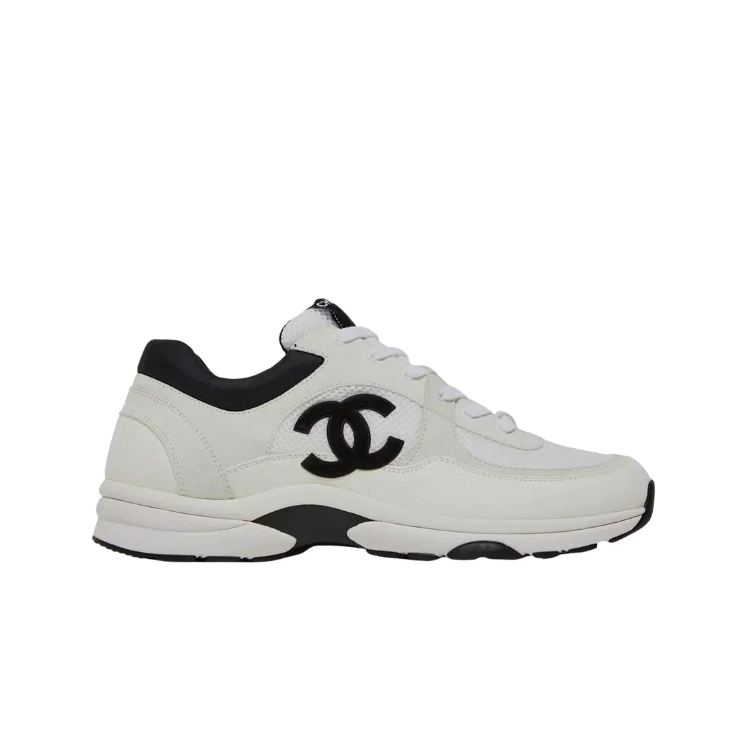 Chanel Chanel Sneakers Mesh Suede Calfskin Grained Calfskin & White Black