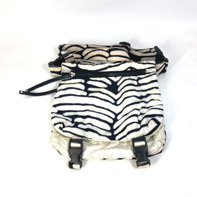 Chanel CHANEL Sports Zebra pattern Crossbody bag Shoulder Bag Nylon Black/White - view 3