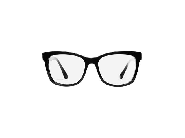 Chanel Chanel Square Eyeglasses In Acetate Black With Sample lenses - view 1