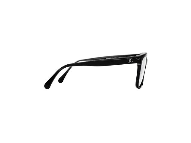 Chanel Chanel Square Eyeglasses In Acetate Black With Sample lenses - view 2