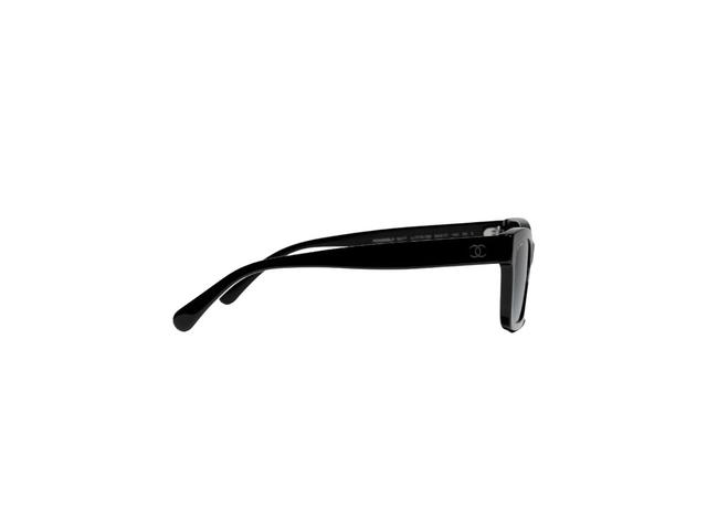 Chanel Chanel Square Sunglasses In Acetate Black Green With Lenses Grey Gradient - view 3