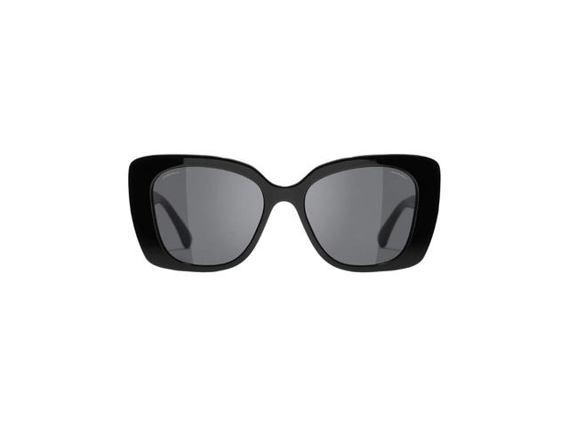 Chanel Chanel Square Sunglasses In Acetate Strass Black With Gray Lenses - view 1
