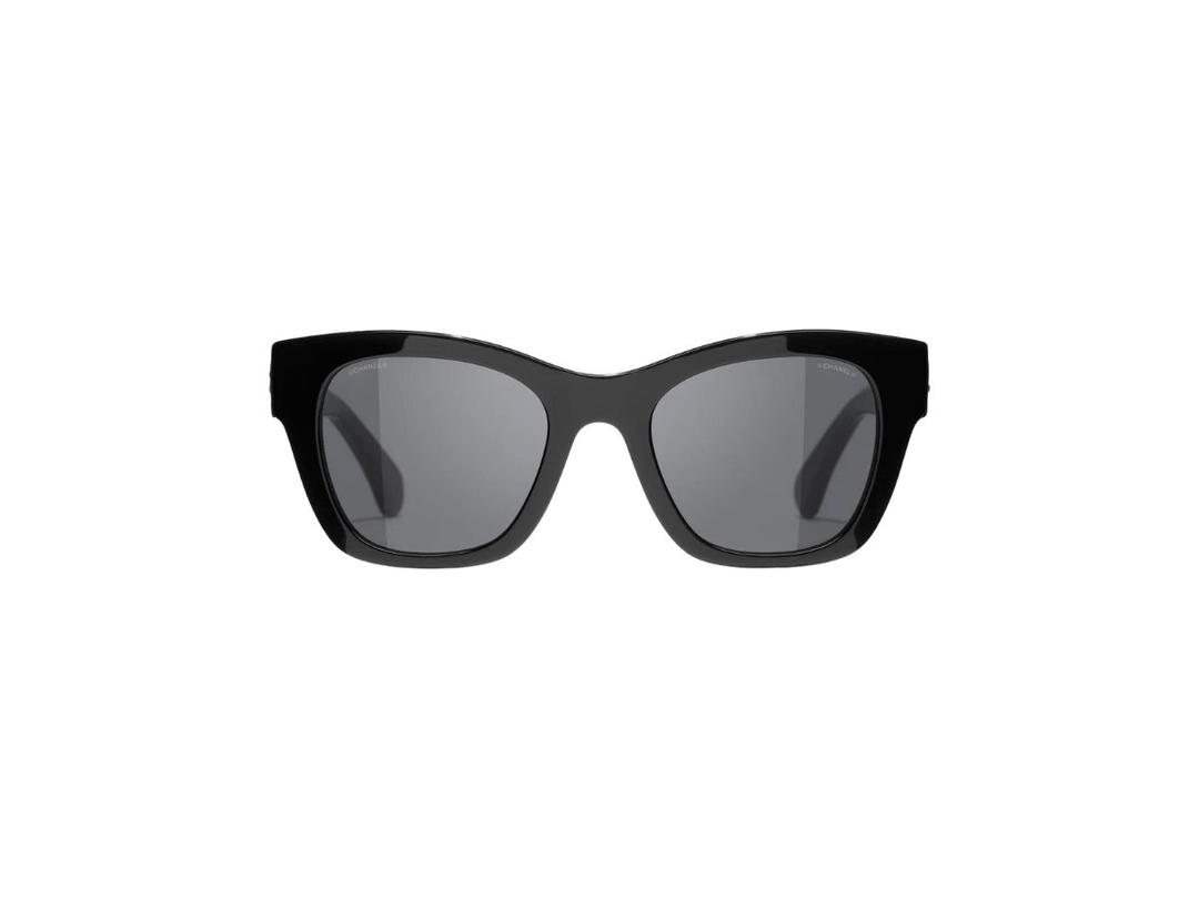 Chanel Chanel Square Sunglasses In Acetate Black With Lenses Grey