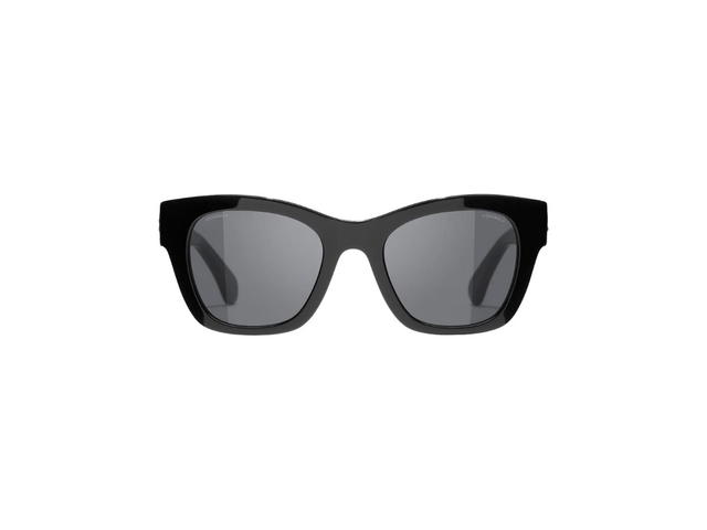 Chanel Chanel Square Sunglasses In Acetate Black With Lenses Grey - view 1