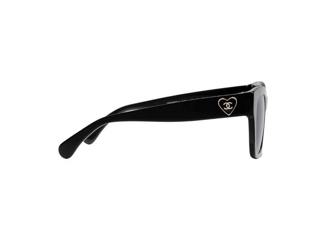 Chanel Chanel Square Sunglasses In Acetate Black With Lenses Grey - view 3